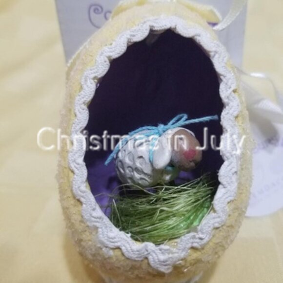 Demdaco Other - Rare Vintage Demdaco Cottonbury Yellow Egg with Lamb Easter Spring Ornament